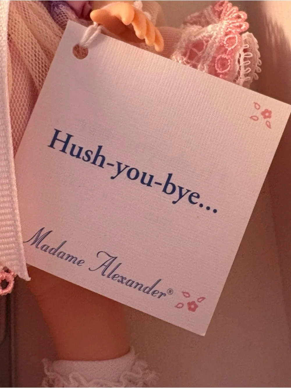 Madame Alexander Hush-You-Bye Doll #25235 W/Box Tags Stand Paperwork Blond Curls
